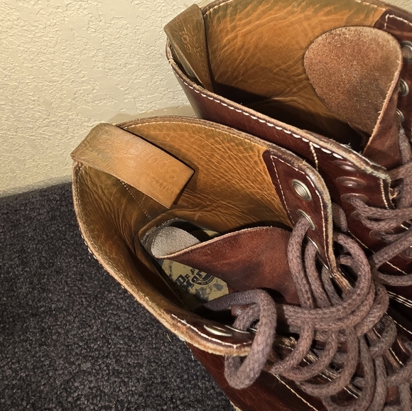 Dr. Martens James Combat Boots Mens Size 8  Leather Work burbury color - Picture 3 of 12